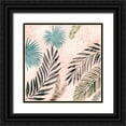 thumbnail image 1 of Kouta, Flora 20x20 Black Ornate Wood Framed with Double Matting Museum Art Print Titled - Vintage Palms III, 1 of 4
