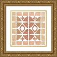 thumbnail image 1 of Kouta, Flora 20x20 Gold Ornate Wood Framed with Double Matting Museum Art Print Titled - Earthy Geometric I, 1 of 4