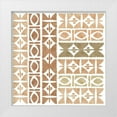 thumbnail image 1 of Kouta, Flora 20x20 White Modern Wood Framed Museum Art Print Titled - Earthy Geometric III, 1 of 4