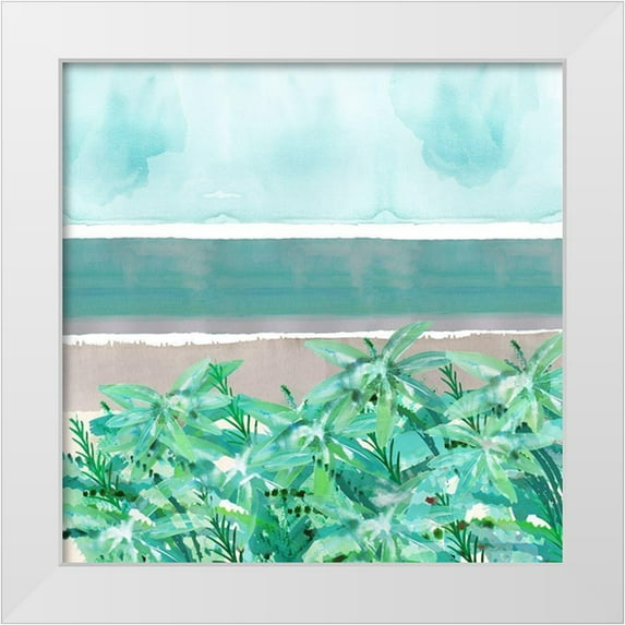 Kouta, Flora 20x20 White Modern Wood Framed Museum Art Print Titled - Wild Palms III