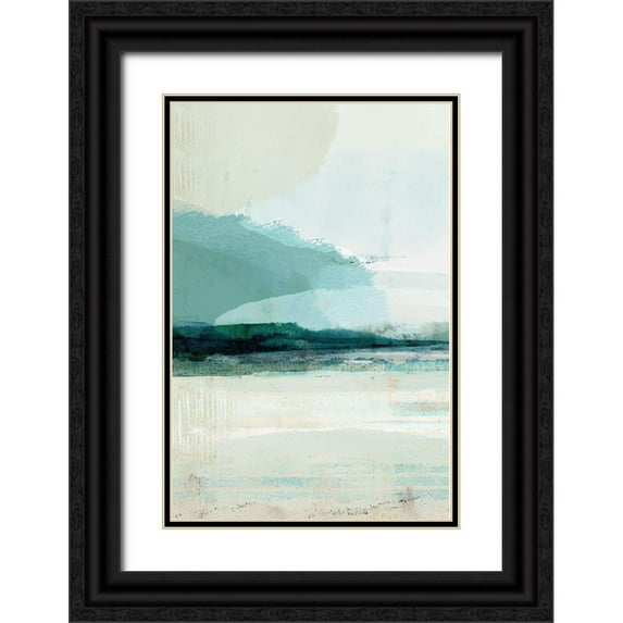 Kouta, Flora 23x32 Black Ornate Wood Framed with Double Matting Museum Art Print Titled - Summer Rain III