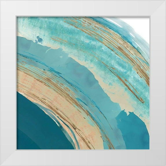 Kouta, Flora 26x26 White Modern Wood Framed Museum Art Print Titled - Making Waves III