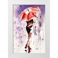 thumbnail image 1 of Kovacs, Anna Brigite 17x24 White Modern Wood Framed Museum Art Print Titled - Pretty Girl with Red Umbrella, 1 of 4