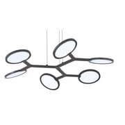 Kovacs P1950-66A-L Bandalore 6 Light 16 Wide Led Abstract Chandelier - Coal