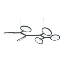 Kovacs P1951-L Bandalore 6 Light 32" Wide Led Abstract Chandelier - Coal