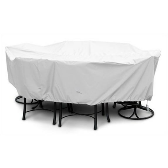 KoverRoos 11452 Weathermax X-Large Dining Set Cover, White - 132 L x 74 W x 28 H in.