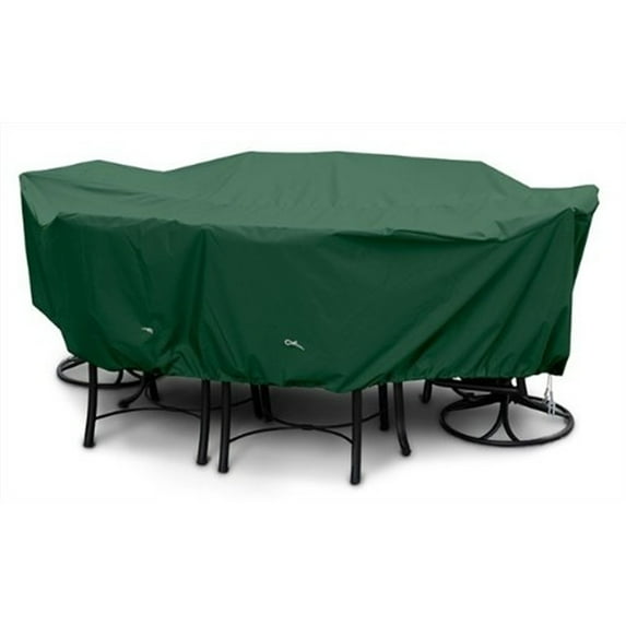 KoverRoos 61452 Weathermax X-Large Dining Set Cover, Forest Green - 132 L x 74 W x 28 H in.
