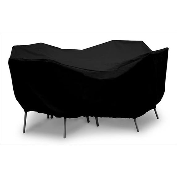 KoverRoos 71152 Weathermax 48 in. Round Table Dining Set Cover, Black - 82 Dia x 28 H in.