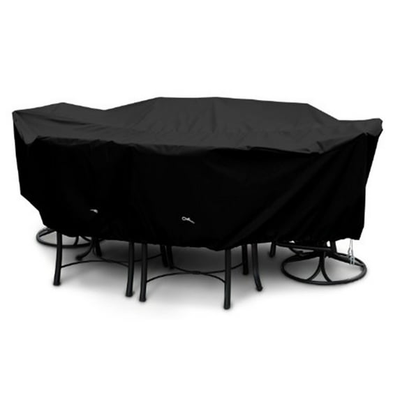 KoverRoos 71352 Weathermax Large Dining Set Cover, Black - 108 L x 82 W x 28 H in.