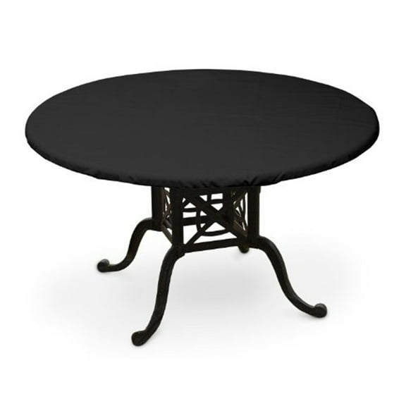 KoverRoos 71650 Weathermax 60 in. x 40 in. Oval Table Top Cover, Black - 64 L x 45 W in.