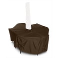 thumbnail image 1 of KoverRoos 91451 Weathermax X-Large Dining Set Cover with umbrella hole, Chocolate - 132 L x 74 W x 28 H in., 1 of 2