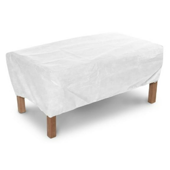 KoverRoos SupraRoos White Rectangle Ottoman / Small Table Cover