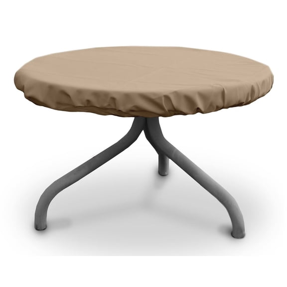 KoverRoos Weathermax 26 in. Round Table Top Cover- Toast - 30 Dia in.