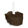 thumbnail image 1 of KoverRoos Weathermax Oval / Rectangle Dining Set Cover with Umbrella Hole, 1 of 2