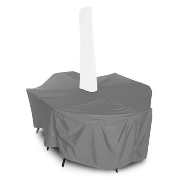 KoverRoos Weathermax Oval / Rectangle Dining Set Cover with Umbrella Hole