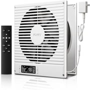 KOVIET 8 inch Room to Room Ventilation Fan with Remote, Reversible Through the Wall Air Transfer Fan, Quiet, for Bedroom Kitchen, White
