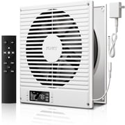 KOVIET 8 inch Room Ventilation Fan with Remote Control, 320 CFM Aluminum, for Laundry Room, White