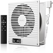 KOVIET 8 inch Room to Room Ventilation Fan with Remote, Reversible Through the Wall Air Transfer Fan, Quiet, for Bedroom Kitchen, White