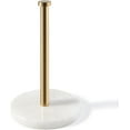 thumbnail image 1 of Koville African Genuine Marble Paper Towel Holder Countertop, 6" Stone Base Gold Rod Paper Towel Holder Stand for Kitchen Storage, for Standard or Jumbo-Sized Rolls, 1 of 3