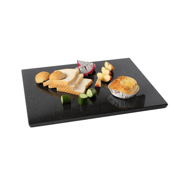 Koville Luxury Granite Rectangular Cutting Board (20"*16", Zimbabwe Black)