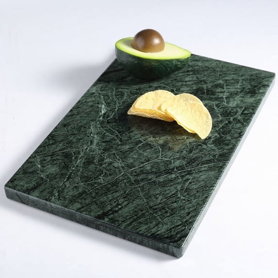 Koville Luxury Marble Granite Cutting Board for Kitchen,Rectangle, 12*8in, Indian Green