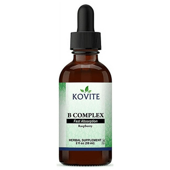 Kovite Kosher Childrens B Complex Liquid Fast Absorption - Raspberry  - 2 oz.