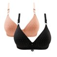 thumbnail image 1 of Kovlvoll 2pc Bras for Women No Underwire Push up Full Coverage Gathered Strap Adjustable Everyday Bra, 1 of 2