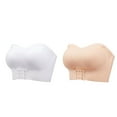 thumbnail image 1 of Kovlvoll 2pc Strapless Bras for Women Plus Size Seamless No Underwire Push up Bandeau Bra Wirefree Bralette, 1 of 7