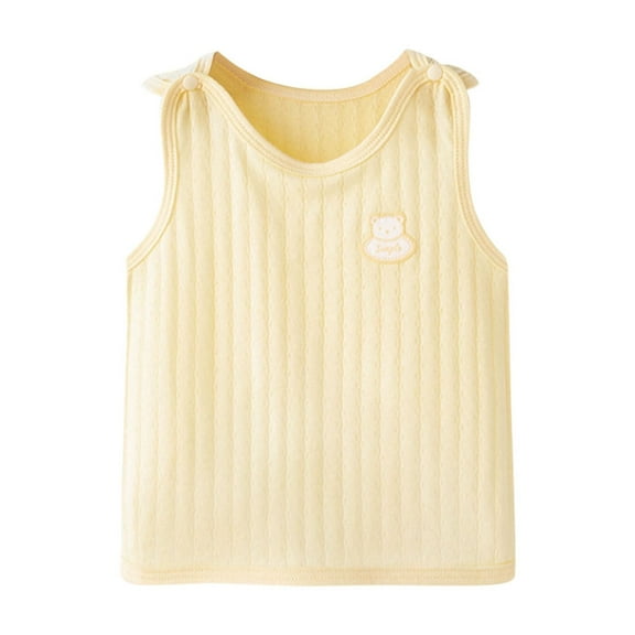 Kovlvoll Baby Boy Girls Pajamas Summer Clothes Sleeveless Solid Graphic T-Shirt Comfy Casual Newborn Tank Tops