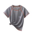 thumbnail image 1 of Kovlvoll Baby Boys Clothes Summer Tops Crew Neck Lightweight Comfy Workout Running Short Sleeve T-Shirts, 1 of 3