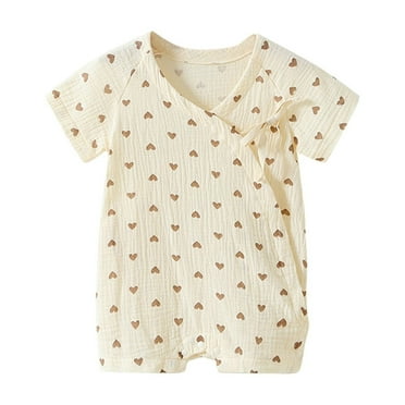 Kovlvoll Baby Clothes Newborn Boy Girl Jumpsuit Climbing Short Sleeve Thin Summer Shorts Rompers Solid Color