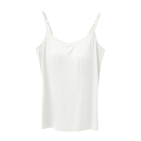 Kovlvoll Camisole Tops for Women Sleeveless Suspenders Adjustable Strap Solid Color Summer Comfy Pajama Tank Top