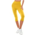 thumbnail image 1 of Kovlvoll Capri Leggings for Women Stretch High Waist Butt Lifting Solid Color Casual Comfy Workout Gym Yoga Crop Pants, 1 of 6