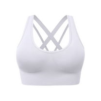Kovlvoll High Support Sports Bras for Women Seamless No Underwire Crisscross Back Athletic Running Yoga Workout Bra