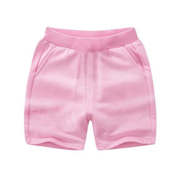 Kovlvoll Infant Baby Clothes Summer Shorts Elastic Waist Wide Leg Casual Sports Unisex Girl Boy Shorts with Pockets