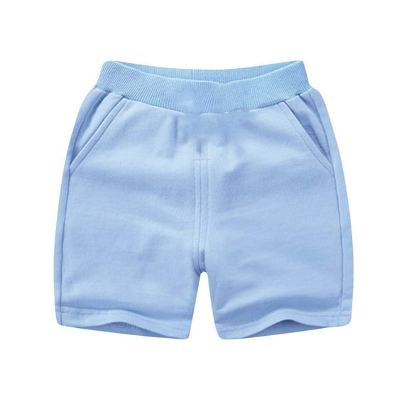 Kovlvoll Infant Baby Clothes Summer Shorts Elastic Waist Wide Leg Casual Sports Unisex Girl Boy Shorts with Pockets