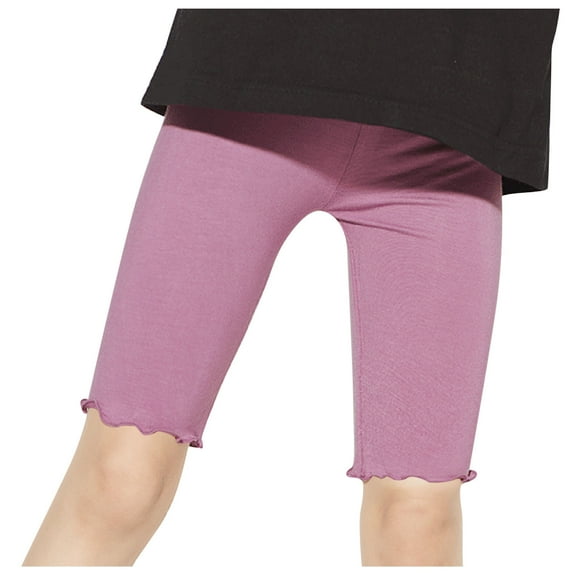 Kovlvoll Kids Girls Clothes Summer Pajama Shorts High Waisted Solid Color Lounge Comfy Thin Short Leggings