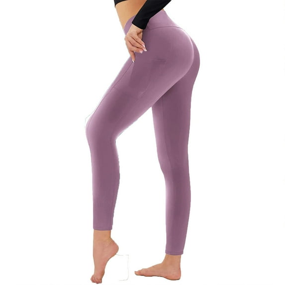 Kovlvoll Leggings with Pockets for Women Elastic High Waist Slim Fitting Butt Lifting Lightweight Workout Yoga Legging