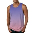 thumbnail image 1 of Kovlvoll Men Tank Tops Summer Plus Size Casual Sleeveless T-Shirts Color Block Crewneck Loose Basic Tees Tanks, 1 of 4