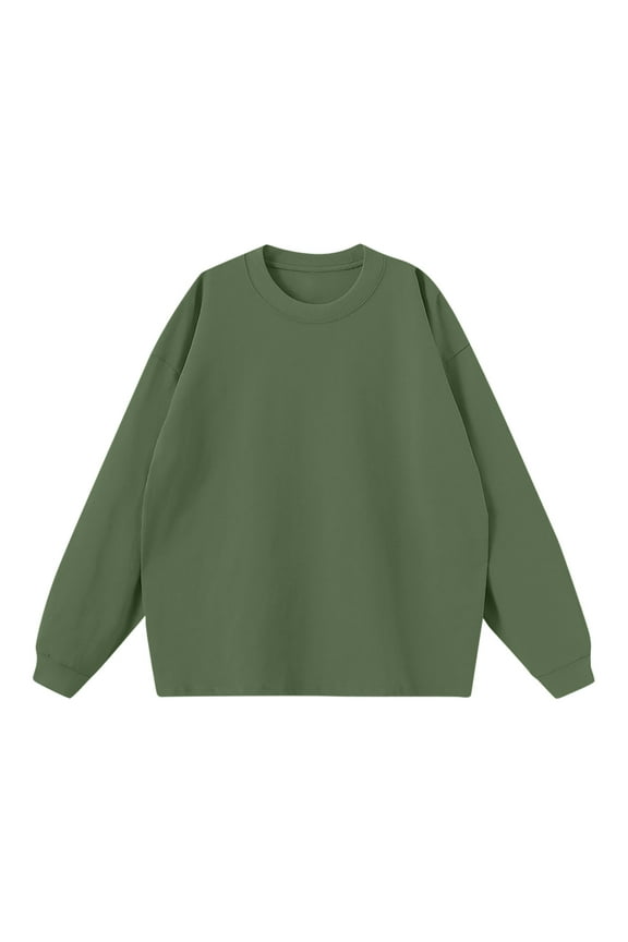 Men's Crewneck Sweatshirts Casual Loose Long Sleeve Basic Shirt Fall Oversized Sweatshirt Pullover Tops