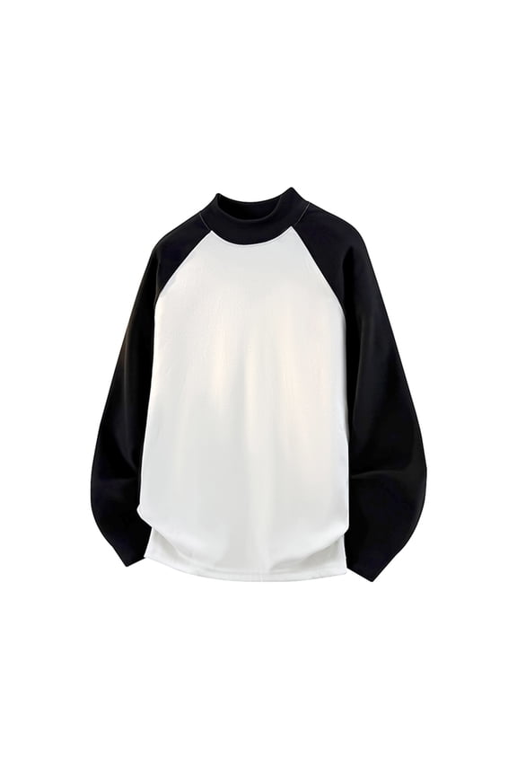 Men's Plus Size Sweatshirts Long Sleeve High Neck Top Fall Winter Fleece Lined Warm Comfy Base Layer Loungewear Tops