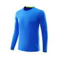 thumbnail image 1 of Kovlvoll Mens Plus Size Long Sleeve Shirts Lightweight Quick Dry Workout Running Tops Crewneck Casual Athletic Basic Tee Tops, 1 of 5