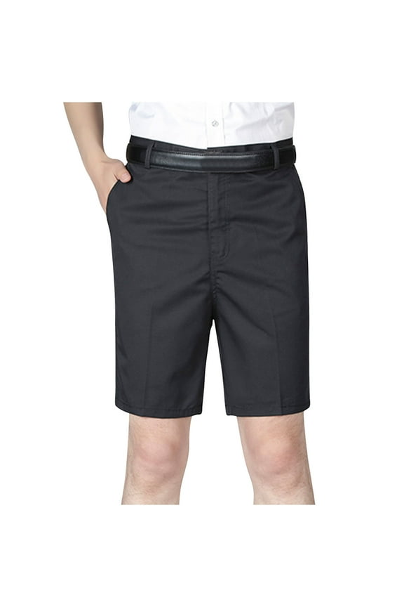 Mens Shorts High Waisted Straight Leg Loose Dressy Casual Outdoor Sports Half Pants with Pockets
