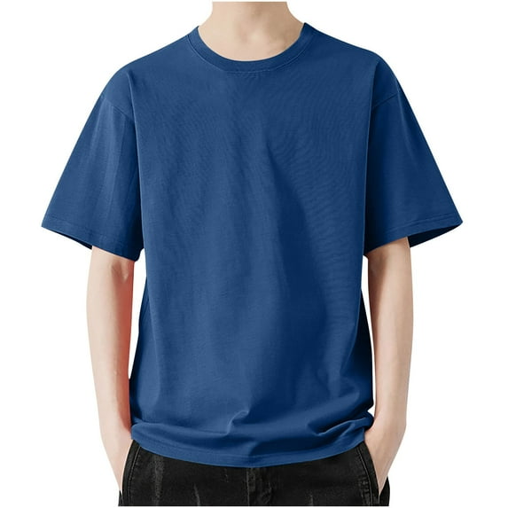 Kovlvoll Mens T-Shirts Summer Cotton Lightweight Thin Breathable Loose Casual Solid Color Short Sleeve Basic Tees Shirt