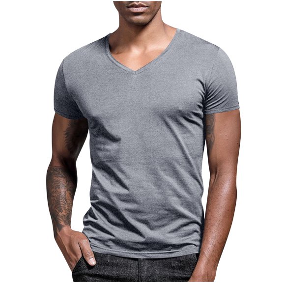 Kovlvoll Mens T Shirts V Neck Short Sleeve Summer Fashion Loose Casual Lightweight Basic Tee Tops