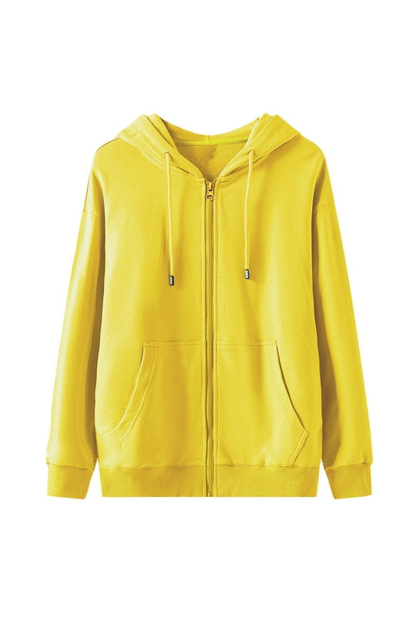 Mens Zip up Hoodie Drawstring Casual Long Sleeve Loose Outdoor Sweatshirts Jackets with Pockets