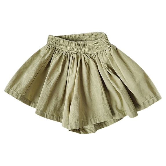Kovlvoll Newborn Baby Girls Clothes Summer Fashion Ruffle Shorts Elastic Waisted Casual Solid Color Leisure Short Pants