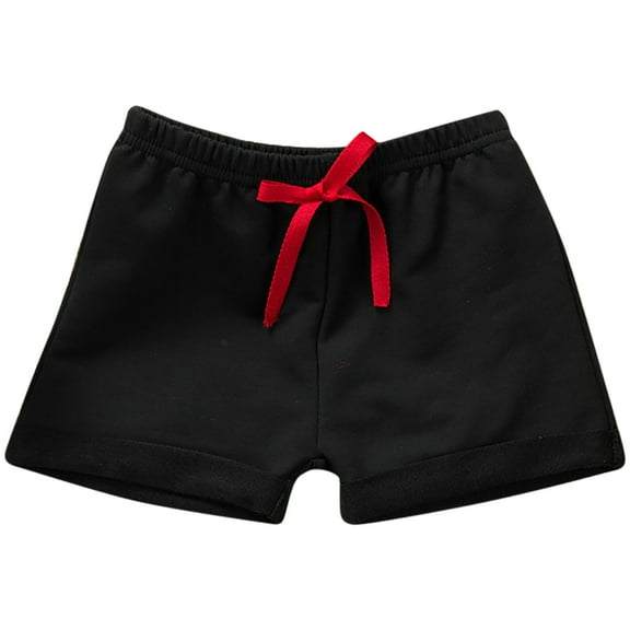 Kovlvoll Newborn Boys Girls Clothes Shorts Drawstring Elastic Waist Wide Leg Solid Color Summer Leisure Pants Shorts