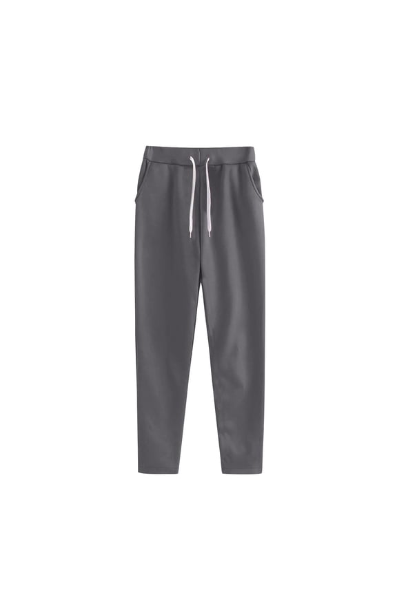 Plus Size Pants for Women Drawstring Elastic High Waist Straight Leg Loose Athletic Sweatpants with Pockets