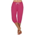 thumbnail image 1 of Kovlvoll Plus Size Pants for Womens Summer High Waisted Drawstring Solid Color Casual Athletic Workout Yoga Capris Pant, 1 of 6